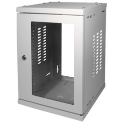 Produktbild von 10 Zoll Netzwerkschrank Mini Rack lichtgrau 8 HE