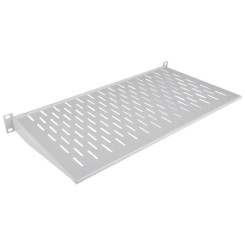 Produktbild von 19 Zoll Fachboden 1 HE Einlegeboden lichtgrau Ablage für Netzwerkschrank