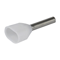 Produktbild von Aderendhülse doppelt 0,50 mm² weiß 100 Stück