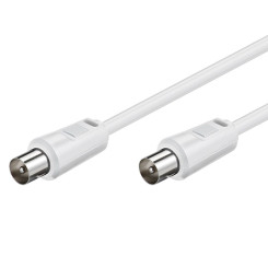 Produktbild von Antennenkabel Stecker Stecker weiß 5 m