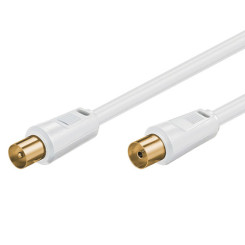 Produktbild von Antennenkabel vergoldet weiß