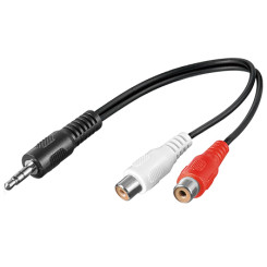 Produktbild von Audio Adapterkabel Klinke 3,5 mm 2xCinch Buchse 1,5 m