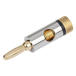 Produktbild von Bananenstecker Metall vergoldete Kontakte schwarz