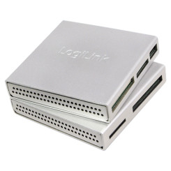 Produktbild von LogiLink Cardreader USB 2.0 All-in-One Alu silber