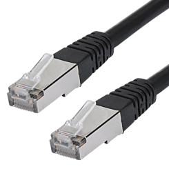 Produktbild von Cat.5e Patchkabel RJ45 LAN Kabel SF/UTP schwarz 1 m