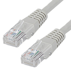 Produktbild von Cat.6 Patchkabel RJ45 LAN Kabel U/UTP ungeschirmt grau 0,25 m