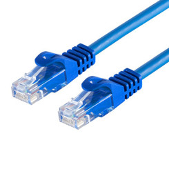 Produktbild von Cat.7 Rohkabel Patchkabel UTP LAN Kabel RJ45 Cat.6a Stecker blau