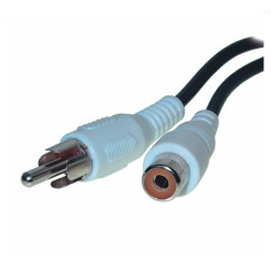 Produktbild von Cinchkabel Cinchstecker Cinchkupplung weiß 2,5 m