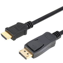 Produktbild von DisplayPort HDMI Kabel schwarz 5 m