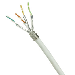 Produktbild von Dünnes 6 mm Netzwerk Verlegekabel Cat.7 weiß für Heim- und Büroverkabelung 50 m