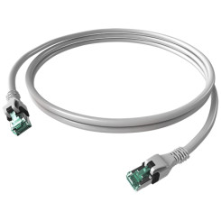 Produktbild von EasyLan DualBoot PushPull Patchkabel Cat.6A geschirmt RJ45 grau 2 m