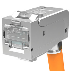 Produktbild von EasyLan fixLink SL RJ45 flex Keystone Modul Kat.6A gewinkelt für Litze 1 Stück
