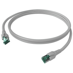 Produktbild von EasyLan FlexBoot Patchkabel Cat.6A geschirmt RJ45 grau 2 m