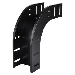 Produktbild von Fallstück 90° vertikal pulverbeschichtet schwarz matt 200 mm
