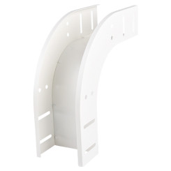 Produktbild von Fallstück 90° vertikal pulverbeschichtet weiß matt 100 mm