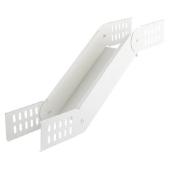 Produktbild von Gelenkstück verstellbar Gelenkbogen vertikal pulverbeschichtet weiß matt 200 mm