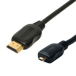 Produktbild von High Speed HDMI Kabel with Ethernet (A) > (D) 1,0 m