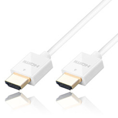 Produktbild von High Speed HDMI Kabel with Ethernet Slim weiß 1,5 m