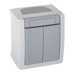 Produktbild von Jalousie Aufputz Feuchtraum IP54 grau