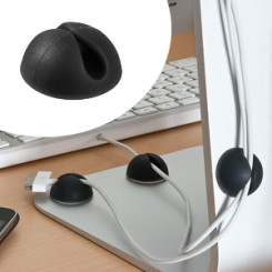 Produktbild von Kabelhalter selbstklebend schwarz Set 5 Stück