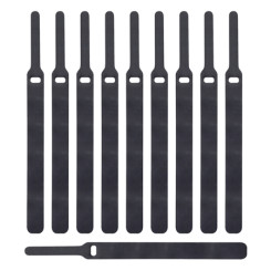 Produktbild von Klett Kabelbinder 10er Set schwarz