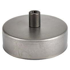 Produktbild von Lampenbaldachin flach Metall Eisengrau
