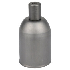 Produktbild von Lampenfassung E27 Metall Eisengrau mit Klemmnippel