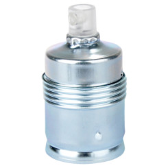 Produktbild von Lampenfassung E27 Metall Chrom mit Klemmnippel