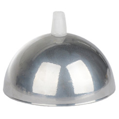 Produktbild von Leuchtenbaldachin halbrund Metall Chrom