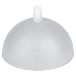 Produktbild von Leuchtenbaldachin halbrund Metall Grau Satin