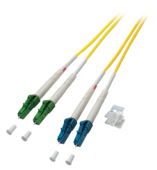 Produktbild von LWL Patchkabel Duplex LC/APC 8° - LC/PC Singlemode 9/125µ OS2