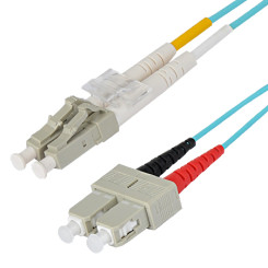 CONBIC® LWL Glasfaser-Kabel Duplex 50/125 Patchkabel Lichtwellenleiter 0,5m 0,5m OM4 LC auf LC Stecker 