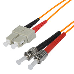 Produktbild von LWL Patchkabel Duplex SC/ST 50/125µ OM2 0,5 m