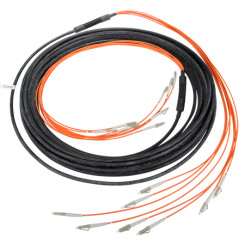 Produktbild von LWL Universalkabel U-DQ(ZN)BH OM3 LC/LC 8 Fasern 90 m