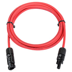 Produktbild von MC4 Verlängerungskabel Photovoltaik Solarkabel mit Stecker 6 mm² rot 2 m