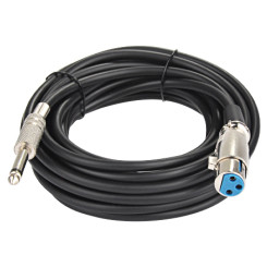 Produktbild von Mikrofon Anschlusskabel Klinkenstecker XLR Kupplung blau, 6 m