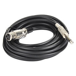 Produktbild von Mikrofon Anschlusskabel Klinkenstecker XLR Kupplung schwarz, 6 m