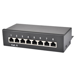 Produktbild von Mini Patchpanel 8-Port Cat.6 schwarz