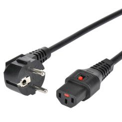 Produktbild von Kaltgerätekabel IEC Lock schwarz Netzkabel mit C13 Buchse 3 m