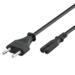 Produktbild von Netzkabel mit Eurostecker schwarz 3 m