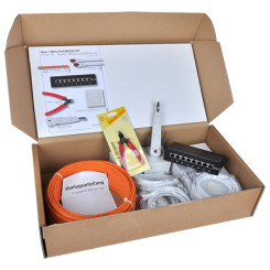 Produktbild von Netzwerk Set 16-teilig mit 100 m Netzwerkkabel