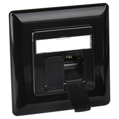 Produktbild von Netzwerkdose Cat.6a 2xRJ45 Unterputz schwarz