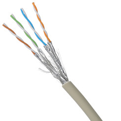 Produktbild von Netzwerkkabel Cat.6 S/FTP PIMF halogenfrei flexibel grau 100 m Spule