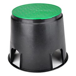 Produktbild von Outdoor Bodentank Bodeneinbaudose mit grünem Deckel