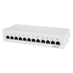 Produktbild von Patchfeld / Patchpanel 12-Port Cat.6 lichtgrau