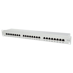 Produktbild von Patchfeld / Patchpanel 24-Port Cat.6 lichtgrau Rackeinbau