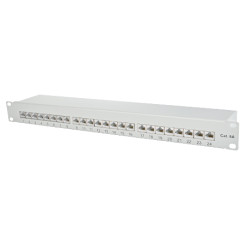 Produktbild von Patchfeld / Patchpanel 24-Port Cat.6a lichtgrau