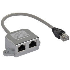 Produktbild von Portdoppler RJ45 Splitter Patchkabel Y-Adapter Ethernet/Ethernet