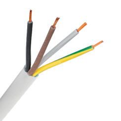 Produktbild von PVC-Schlauchleitung H03VV-F 4x0,75 mm² weiß Meterware