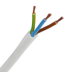 Produktbild von PVC-Schlauchleitung H05VV-F 3x0,75 mm² weiß 50 m